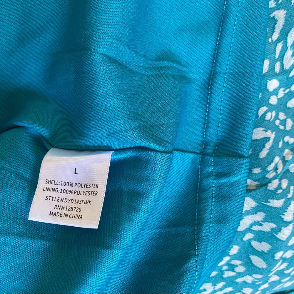 Jun & Ivy turquoise, and white floral Midi Dress - Picture 11 of 11